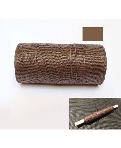 Macrame Koord - Waxed Polyester Cord - LICHT BRUIN / LIGHT BROWN - Klos 914 cm - 1mm dik