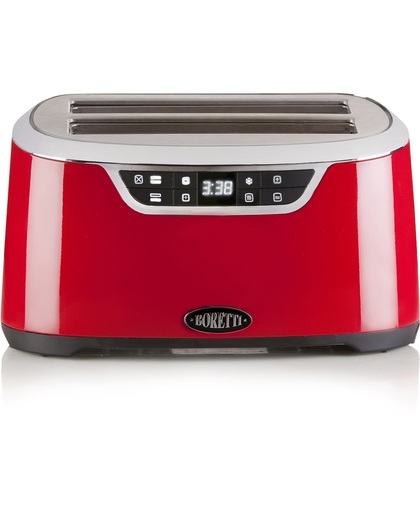 Boretti Broodrooster (B301) - Rood - 2 extra brede sleuven
