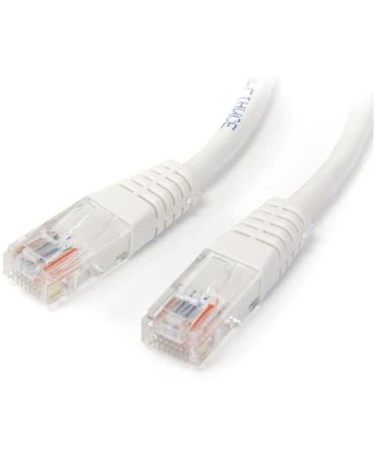 StarTech.com 10 ft White Molded Category 5e (350 MHz) UTP Patch Cable 3m Wit netwerkkabel