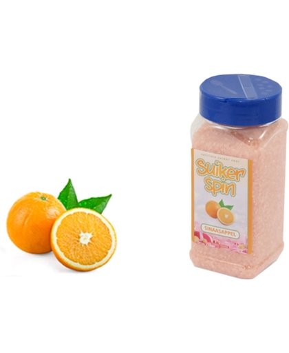 Suikerspinsuiker sinaasappel, 3x pot met schenkdop   400 gram