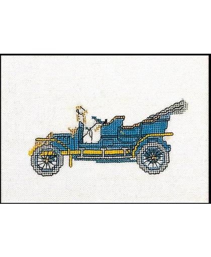 Thea Gouverneur Borduurpakket 1056 Auto Opel 1909 - Linnen stof