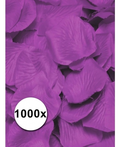Luxe lila rozenblaadjes 1000 stuks - kunst rozen blaadjes