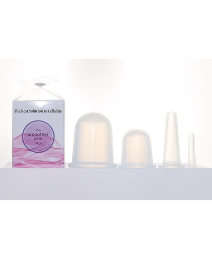 Smoother Skin - anti cellulite cups( anti cellulitis ) - Siliconen Cuppingset - Vacuum Massage Cups - Cupping Therapy Set
