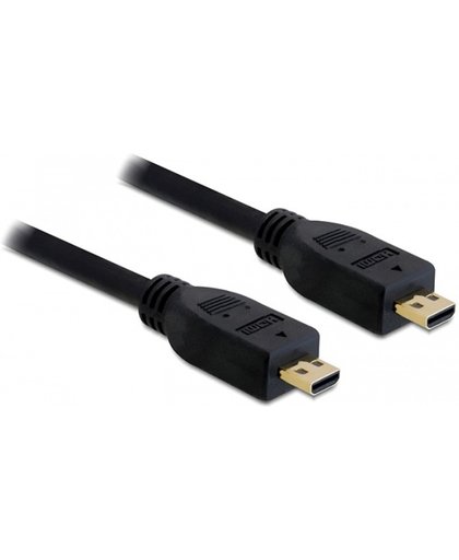 DeLOCK 1m HDMI micro-DM/micro-DM 1m Micro-HDMI Micro-HDMI Zwart HDMI kabel