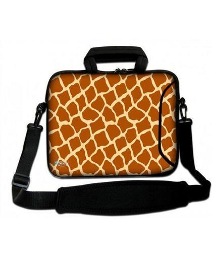Sleevy 15.6 inch laptoptas giraffe print
