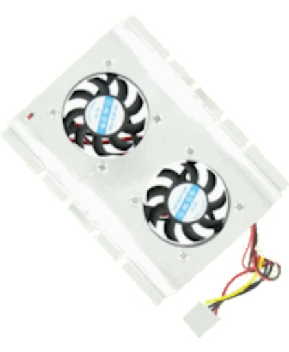 Dolphix YPF001 Harddiskkoeler voor 3.5" disks (opbouw, 2-fans)