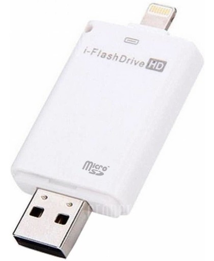 Flash drive - micro usb - smartphone - extern geheugen - wit - DisQounts