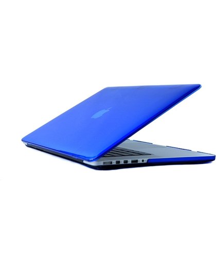 Macbook Case voor Macbook Pro Retina 15 inch - Laptoptas - Matte Hard Case - Blauw
