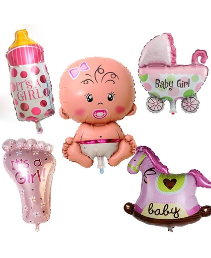 Babyshower Versiering Pakket - Baby Shower Balonnen Set - Geboorte Cadeau Meisj