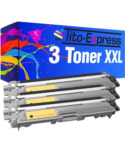 Tito-Express PlatinumSerie PlatinumSerie® 3 Black toners XXL. Compatible voor Brother TN-242/ HL-3142 CW / HL-3152 CDW / HL-3172 CDW / MFC-9142 CDN / MFC-9332 CDW / MFC-9342 CDW / DCP-9017 CDW / DCP-9022 CDW.