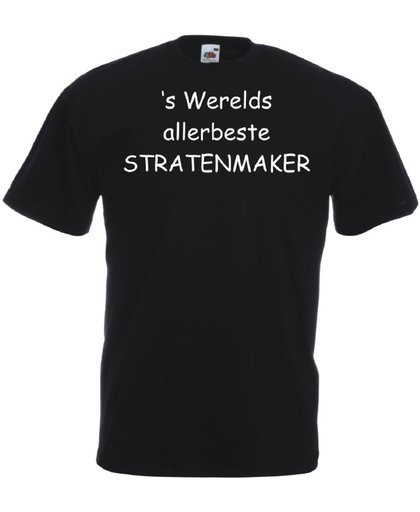 Mijncadeautje T-shirt - 's Werelds beste Stratenmaker - - unisex - Zwart (maat 3XL)