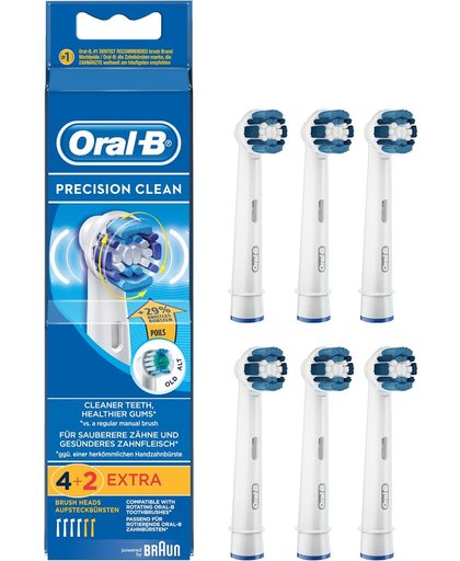Oral-B Precision Clean - 4 + 2 stuks - Opzetborstels