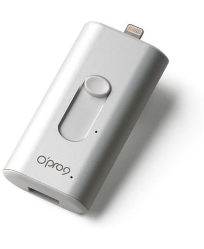 Opro9 iSafeFile 32GB Apple/IOS OTG Flash Drive lightning connector voor iPhone en iPad (USB&Lightning) - Zilver