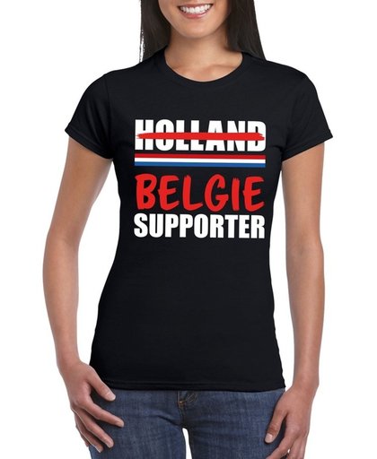 Zwart Belgie shirt voor teleurgestelde Holland supporters - Rode duivels supporter t-shirt L
