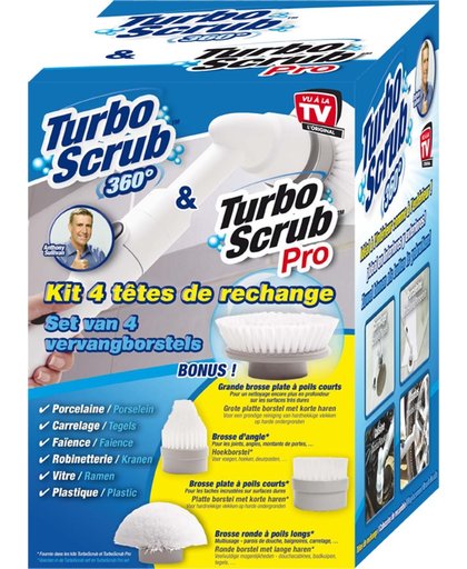 Turbo Scrub Recharge KIT 4 Borstels (Best of TV)