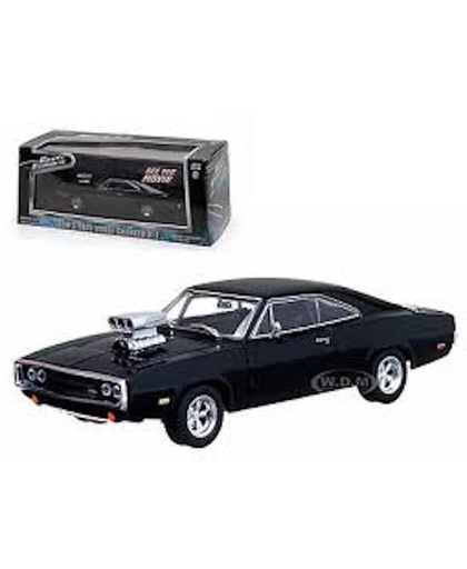 Dom's Dodge Charger R/T 1970 Zwart Fast and the Furious 1-43 Greenlight