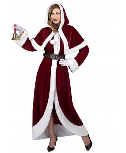 Deluxe Kerstvrouw kostuum voor volwassenen - Verkleedkleding - Maat L