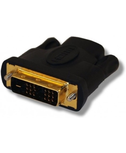 Techly DVI-D - HDMI M/F DVI-D HDMI Zwart kabeladapter/verloopstukje