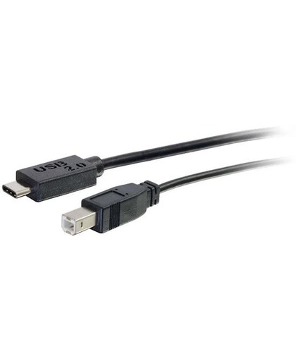 C2G USB 2.0, C - Standard B, 2m 2m USB C USB B Mannelijk Mannelijk Zwart USB-kabel