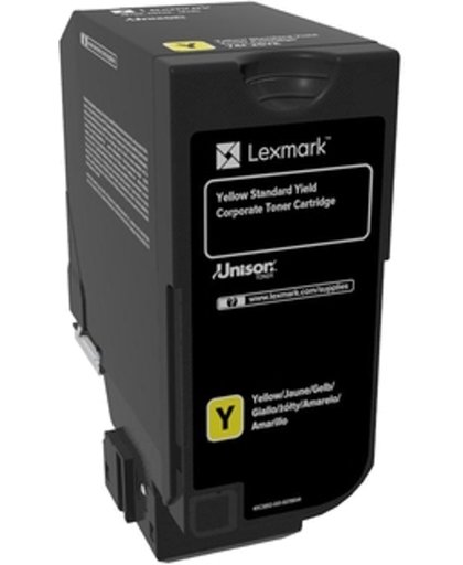 Lexmark 74C2SYE Tonercartridge Geel toners & lasercartridge