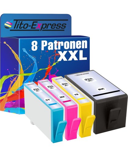Tito-Express PlatinumSerie PlatinumSerie® 8 Cartridges XXL Compatible voor HP 920 XL, HP OfficeJet 6500,HP OfficeJet 6500 Wireless,HP OfficeJet 6000,HP OfficeJet 6000 Wireless,HP OfficeJet 7000,HP OfficeJet 7500 A Wireless,HP OfficeJet 7000 special