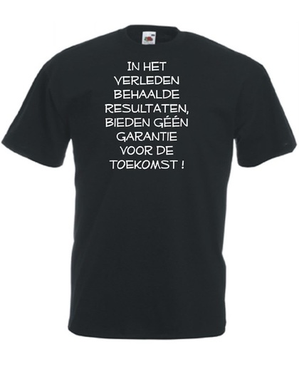 Mijncadeautje Unisex T-shirt zwart (maat XL)  In het verleden behaalde resulaten