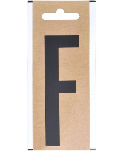 Bootnaam sticker letter F zwart 10 cm