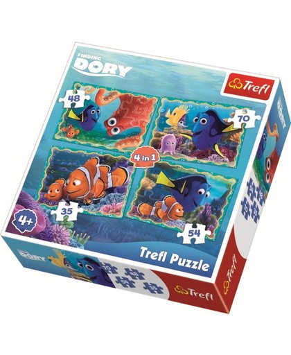 4 in 1 - Plezier onder water /  Finding Dory Legpuzzel