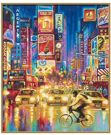 Schipper Schilderen op Nummer New York Times Square 50X60 Cm