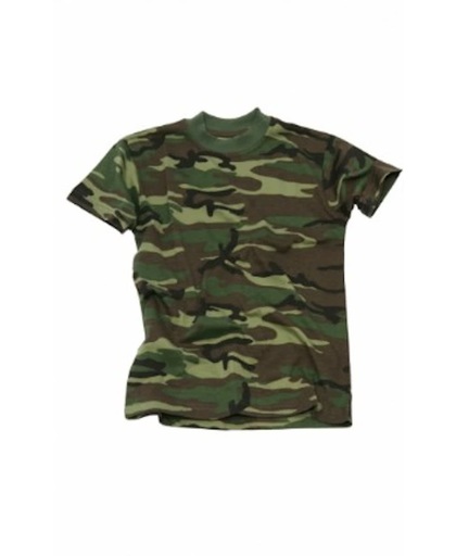 Kinder T-shirt leger camouflage Maat 140