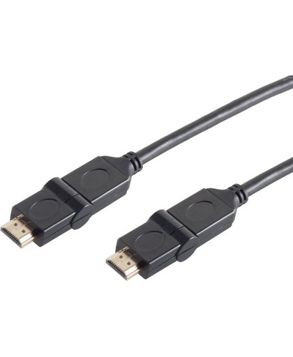 S-Impuls HDMI kabel - 180° draaibare connectoren (boven/beneden) - 0,50 meter