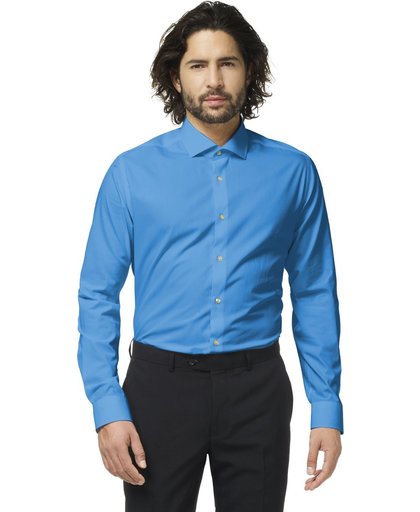 OppoSuits Blue Steel Overhemd voor Heren (Blauw) - Zakelijke en Vrijetijds Overhemden voor Mannen, Meerdere Kleuren Beschikbaar