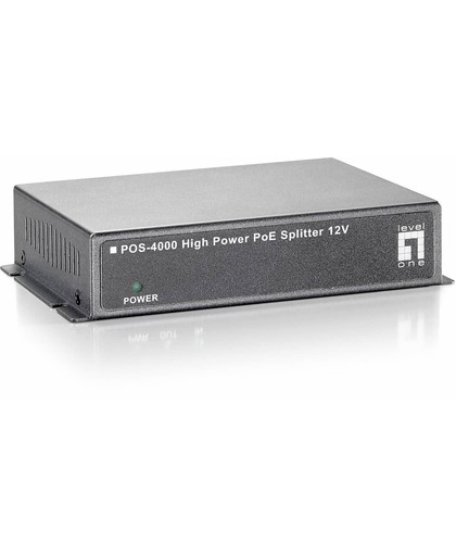LevelOne POS-4000 Grijs Power over Ethernet (PoE) network splitter