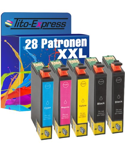 Tito-Express PlatinumSerie PlatinumSerie® 28 Cartridges XXL Compatibel voor Epson TE2701 - TE2704 Workforce WF-3620 WF-7620 DTWF