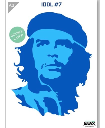 Sjabloon Che Guevara Kunststof Stencil A3 42 x 29,7 cm - 2-laags