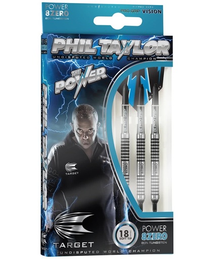 Target Softtip Power 8ZERO Black 80% Phil Taylor 19 gram Darts