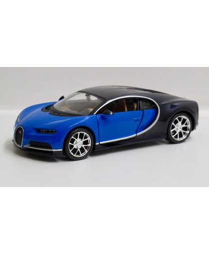 Maisto 1/24 Bugatti Chiron, Blauw / donker blauw