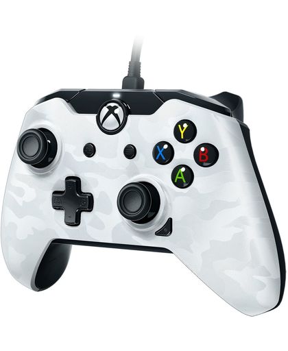 PDP Gaming Controller - Official Licensed - Xbox One + Windows 10 - Wit Camo