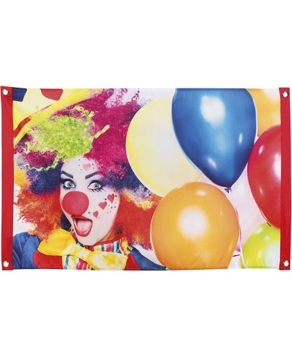 16 stuks: Polyester vlag - Clown - 60x90cm