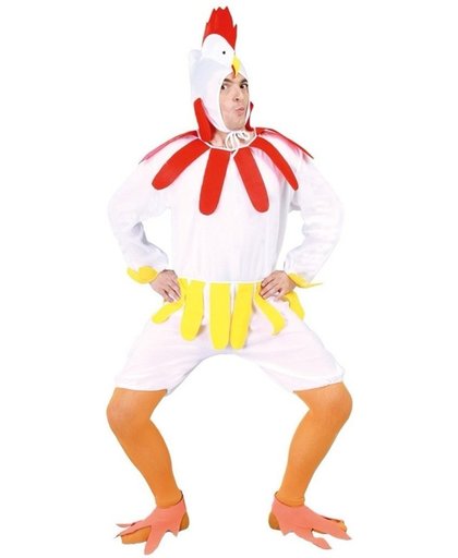 Witte kip/haan kostuum - Carnavalskleding kippen/hanen wit L (52-54)