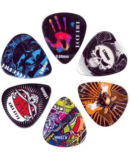 Plectrum 6-Pack, Celluloid, Mixed Pack | STAGELITE
