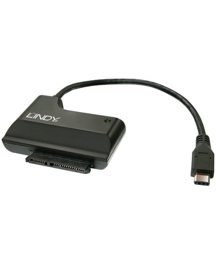 Lindy 43189 USB 3.1 Type C SATA III Zwart kabeladapter/verloopstukje