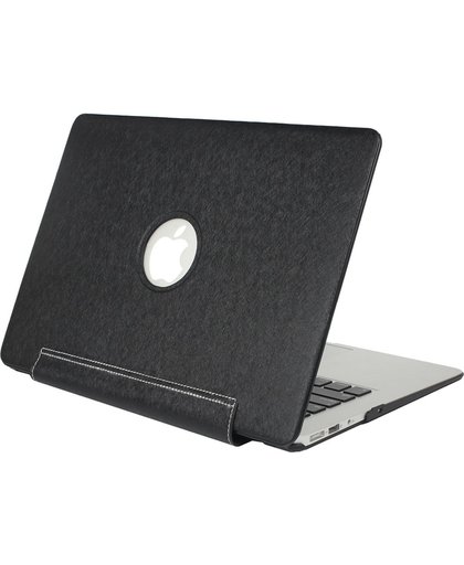 For Macbook Air 11.6 inch Silk structuur Apple Laptop United PU beschermings hoesje(zwart)
