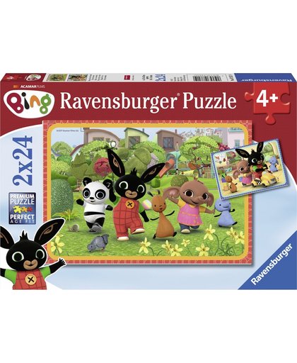 Ravensburger puzzel Bing Bunny - Twee puzzels - 24 stukjes - kinderpuzzel
