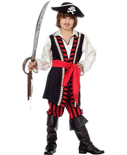 Kapitein Scarlet Piratenpak Jongens - 104