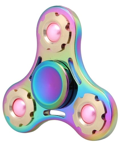 Fidget Spinner Toy Stress rooducer Anti-Anxiety Toy voor Children en Adults,  Steel Beads Bearing + Zinc Alloy materiaal, Colorful Three Leaves Cherry patroon