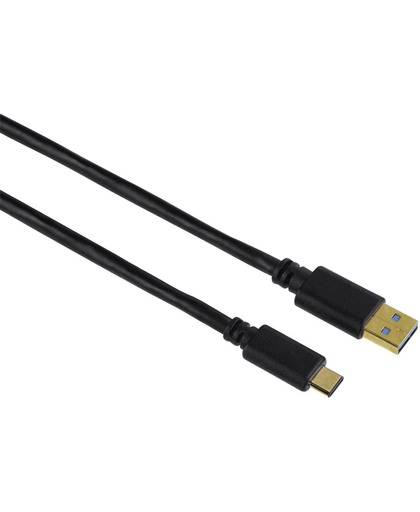 Hama USB-C/USB A, 1.8 m 1.8m USB A USB C Mannelijk Mannelijk Zwart USB-kabel