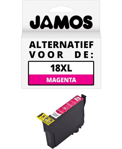 Jamos - Inktcartridge / Alternatief voor de Epson 18XL Magenta (T1813)