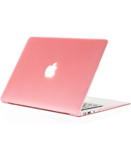 Hardcover Case Voor Apple Macbook Air 13 Inch 2017 - Rubber Crystal Hardshell Hard Case Cover Hoes - Laptop Sleeve - Mat Roze