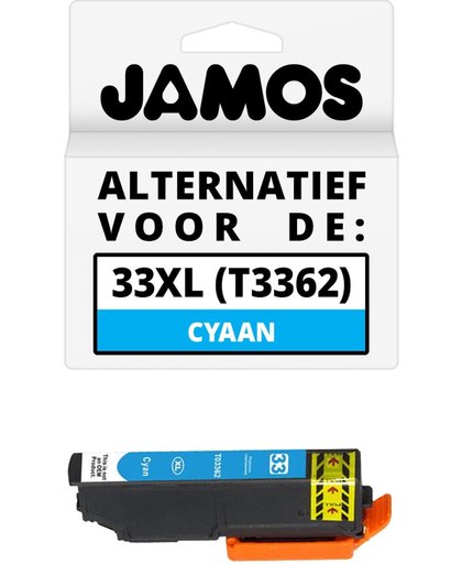 Jamos - Inktcartridge / Alternatief voor de Epson 33XL Cyaan (T3362)